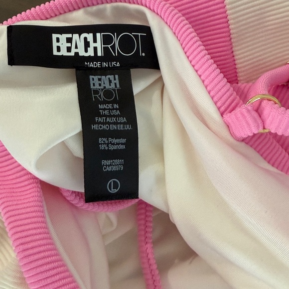 Beach Riot NEW Calista One Piece Prism Pink Stripe - Picture 8 of 10